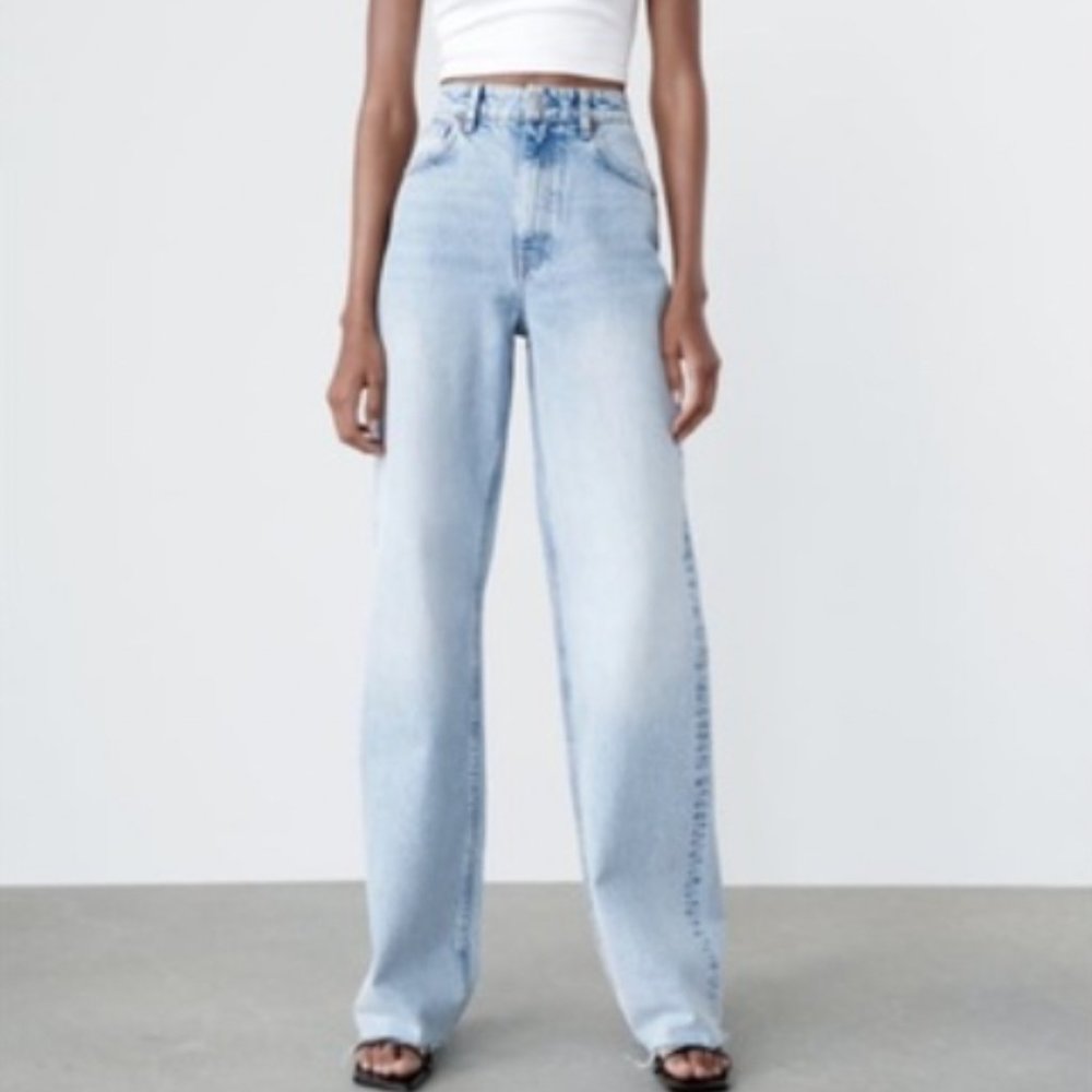 ZARA Full Length Wide Leg Jeans